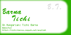 barna tichi business card